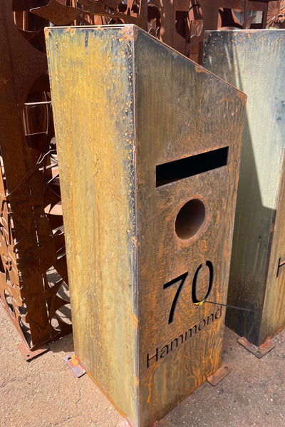 Custom Made Metal Mailbox Single Slope letterbox-Old n Dazed