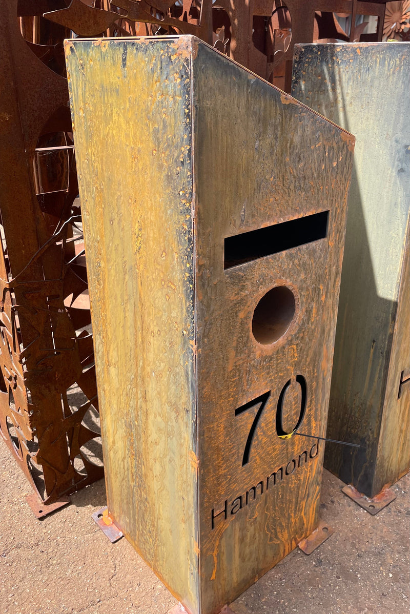 Custom Made Metal Mailbox Single Slope letterbox-Old n Dazed
