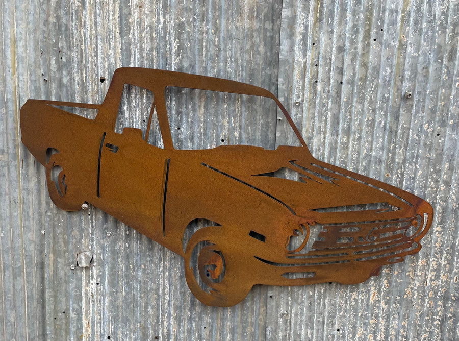 Datsun 1200 Ute Metal Wall Art-Old n Dazed