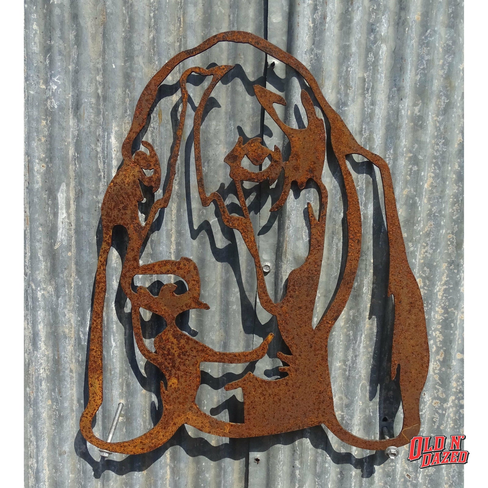 Dog face Basset Hound Metal Wall Art
