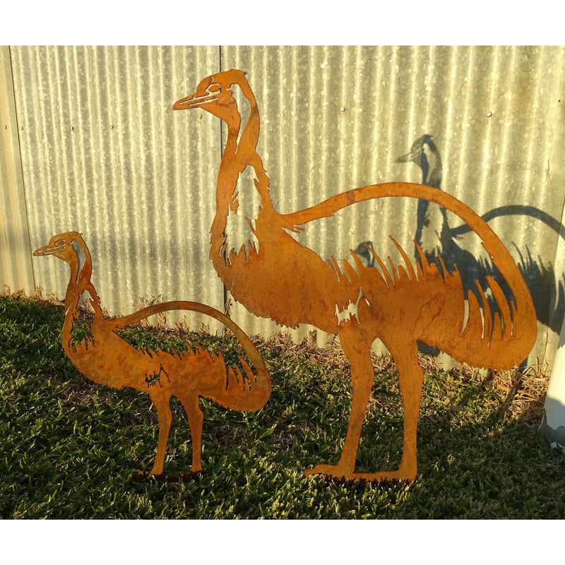Emu Metal Garden Art-Old n Dazed