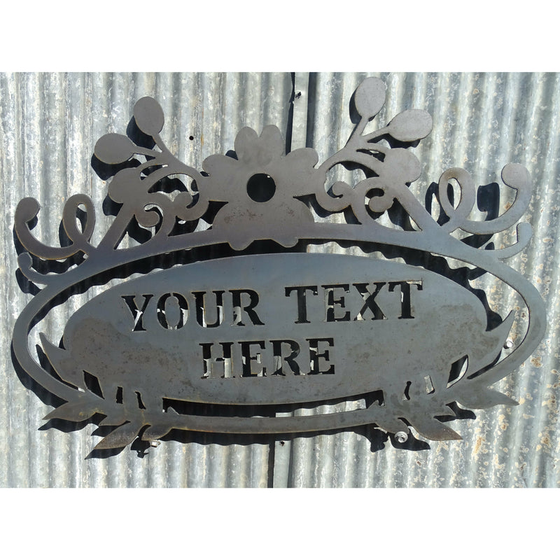 Family Name, Metal Property Sign (custom wording available)-Old n Dazed