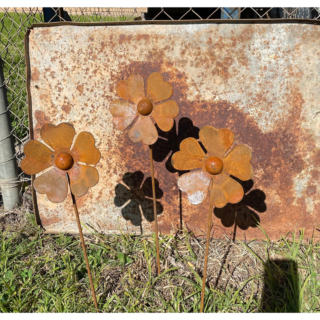 Flower Garden Spike small cosmos Metal Garden Art-Old n Dazed