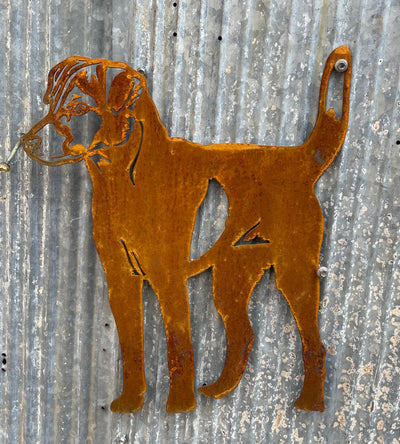 Fox Terrier Dog Metal Wall Art - Garden Art-Old n Dazed