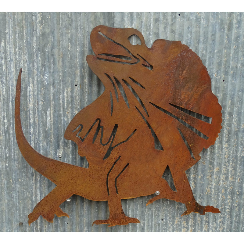 Frill-necked Lizard Metal Wall Art-Old n Dazed