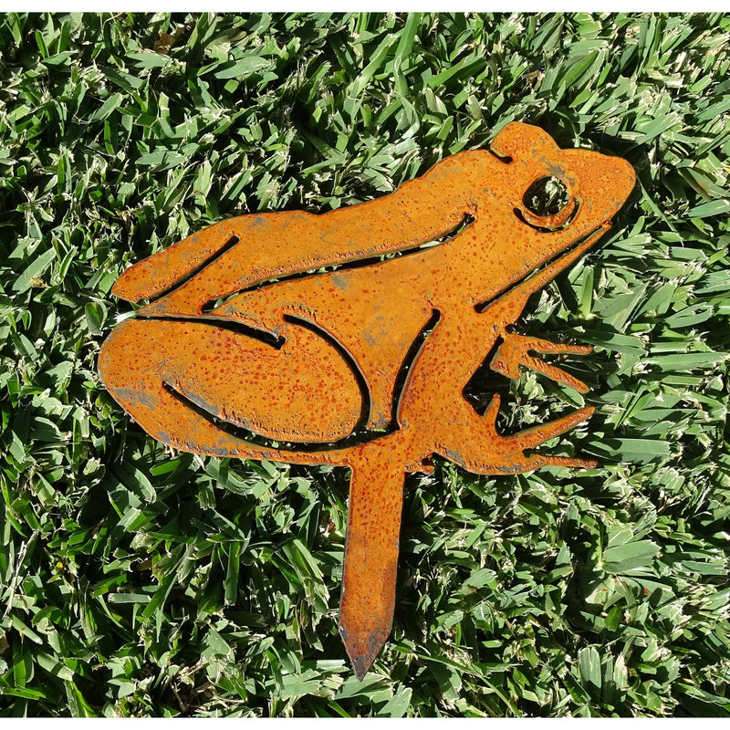 Frog Metal Garden Art-Old n Dazed