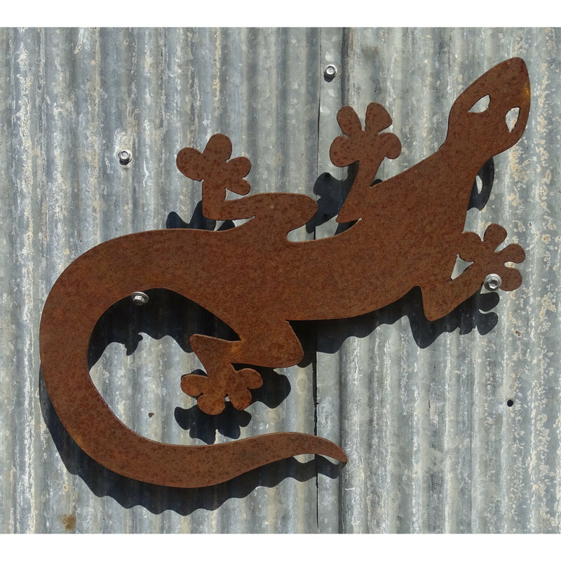 Gecko Metal Wall Art-Old n Dazed
