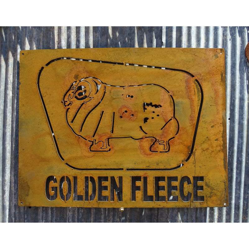Golden Fleece Shed Sign Metal Wall Art-Old n Dazed