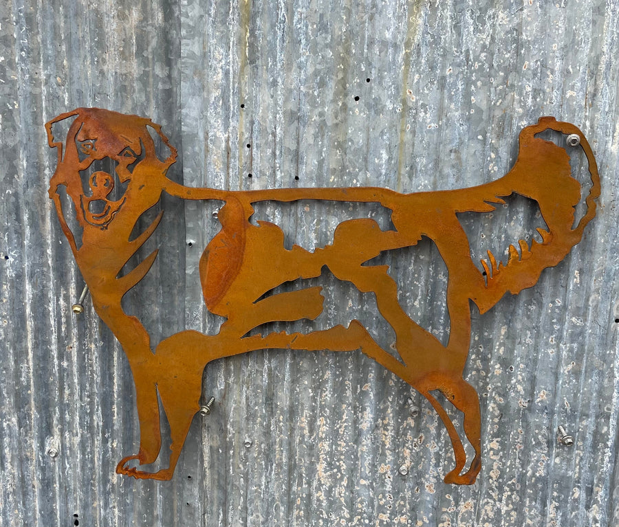 Golden Retriever Dog Metal Wall Art - Garden Art-Old n Dazed