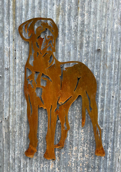 Great Dane Dog Metal Wall Art - Garden Art-Old n Dazed