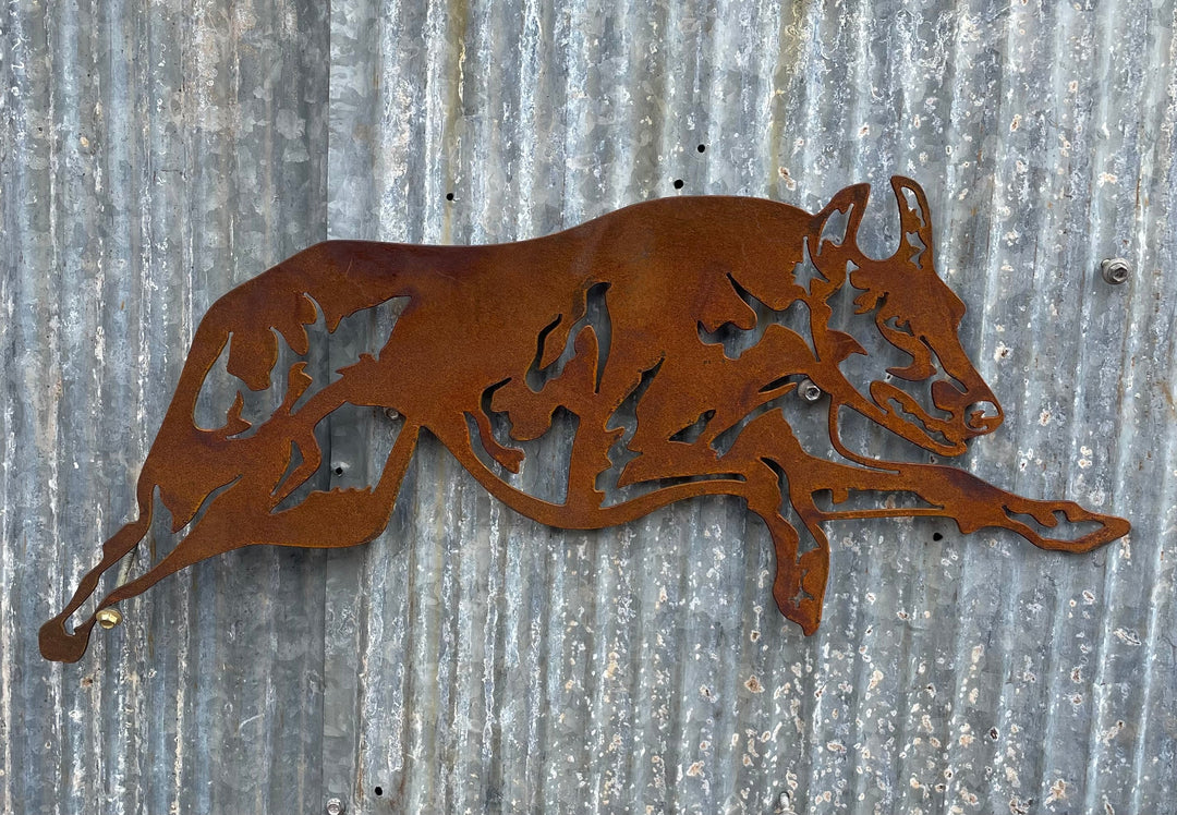 Greyhound Dog Metal Wall Art - Garden Art-Old n Dazed