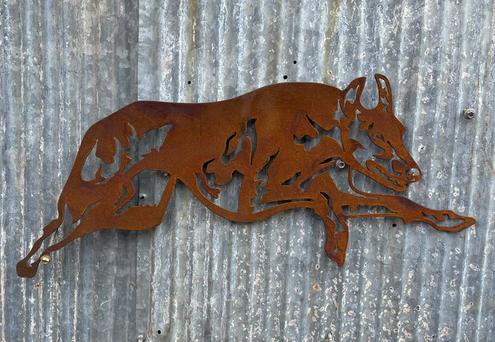 Greyhound Dog Metal Wall Art - Garden Art-Old n Dazed