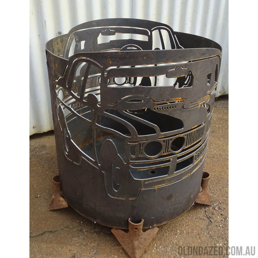 Gt Falcon Ford Round Fire Pit-Old n Dazed