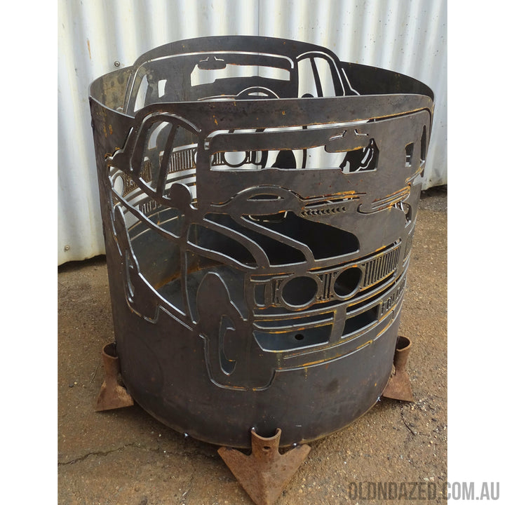 Gt Falcon Ford Round Fire Pit-Old n Dazed