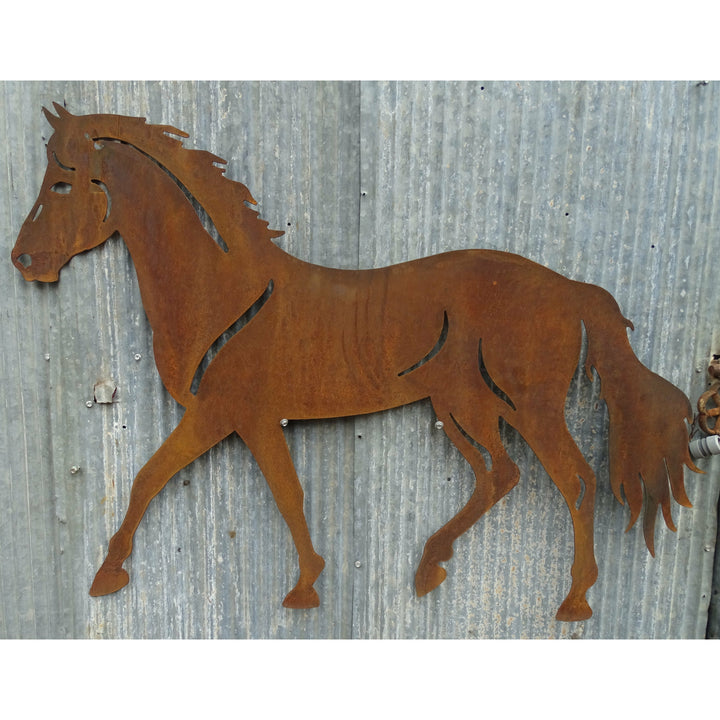 Horse Metal Wall Art-Old n Dazed