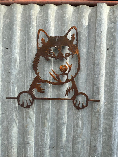 Siberian Husky - Dog Memorial Plaque - Metal Art
