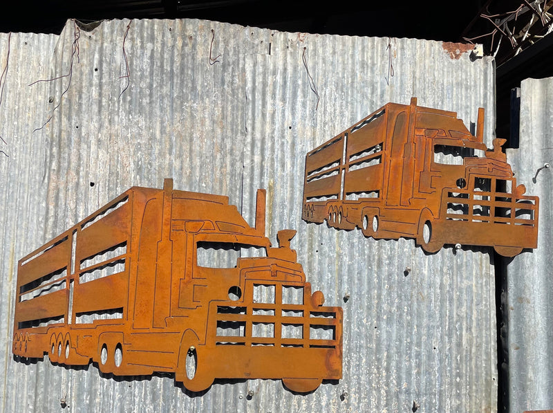 Kenworth Cattle Truck Metal Wall Art-Old n Dazed