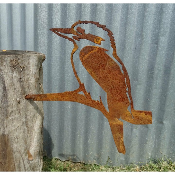 Kookaburra Metal Bird Tree Spike-Old n Dazed