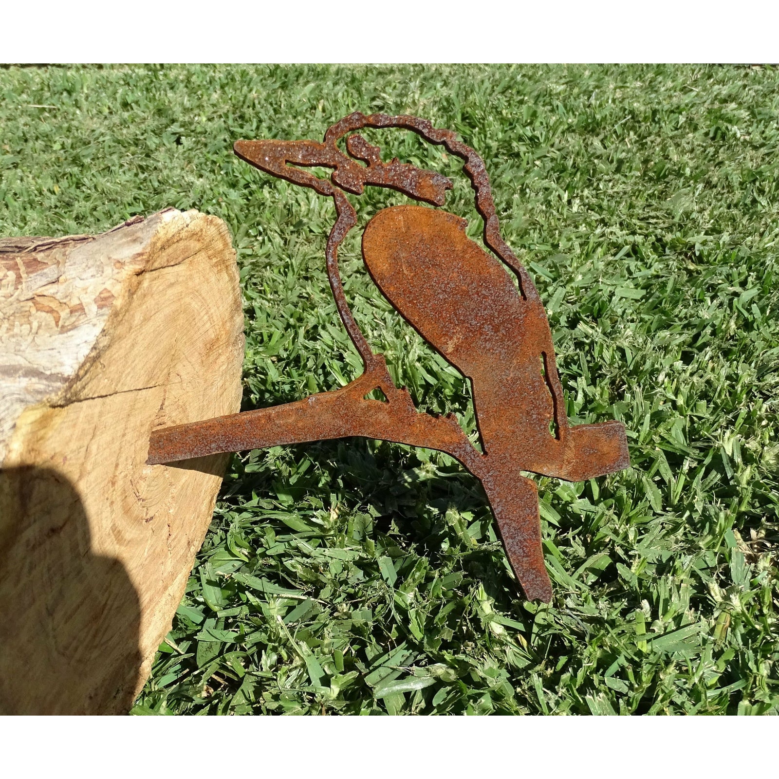 Kookaburra Metal Bird Tree Spike-Old n Dazed