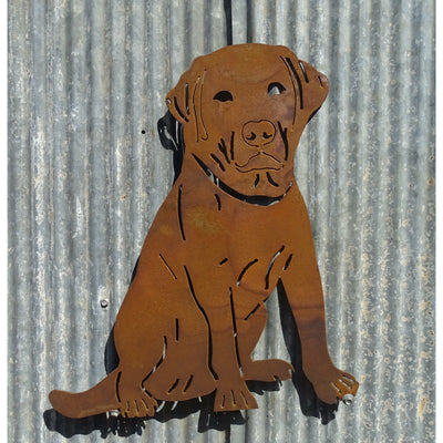 Labrador Dog Metal Wall Art-Old n Dazed