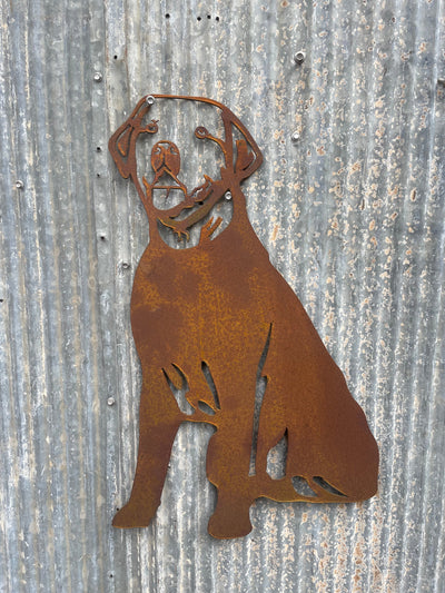 Labrador Metal Wall Art - Dog Garden Art-Old n Dazed