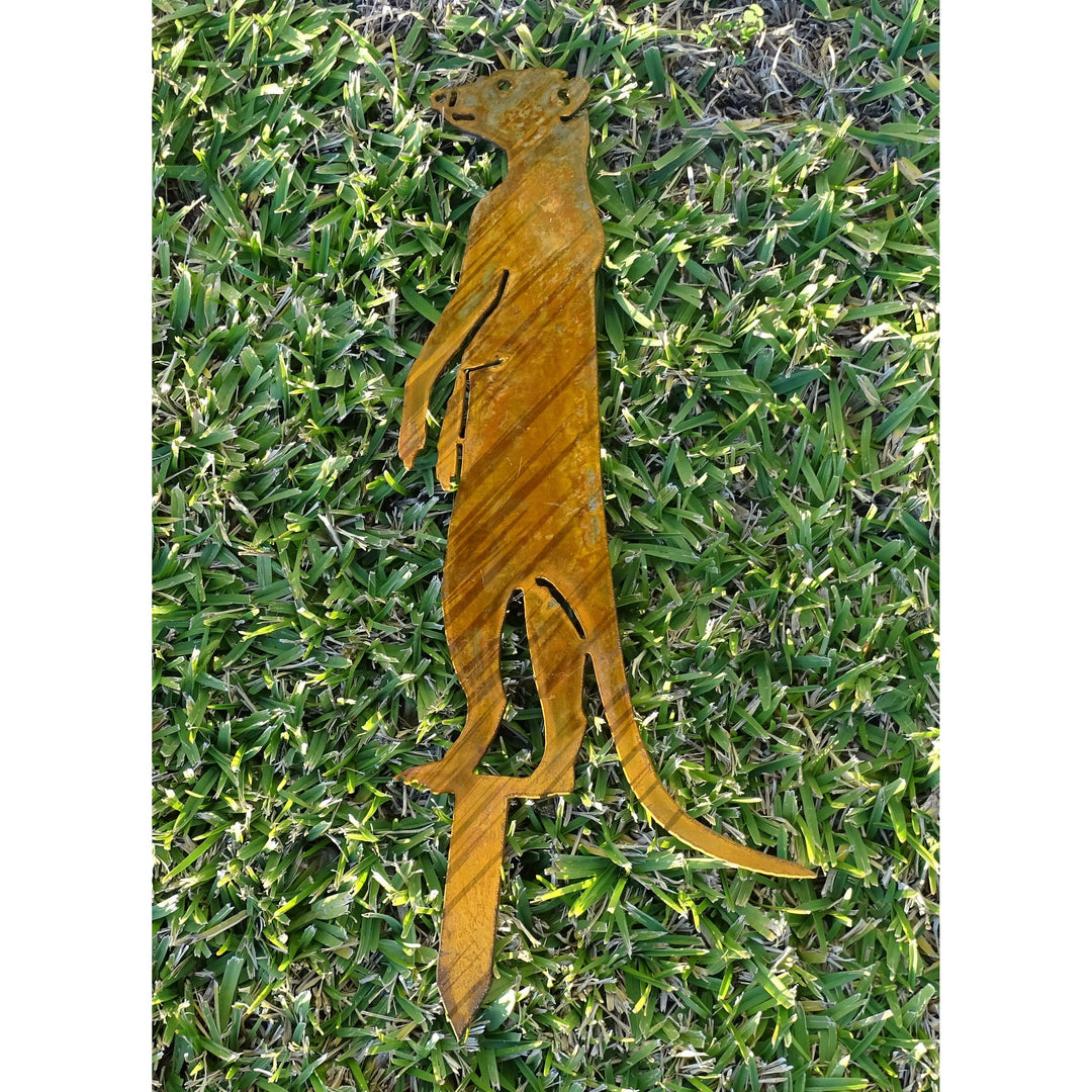 Meerkat Metal Garden Art-Old n Dazed