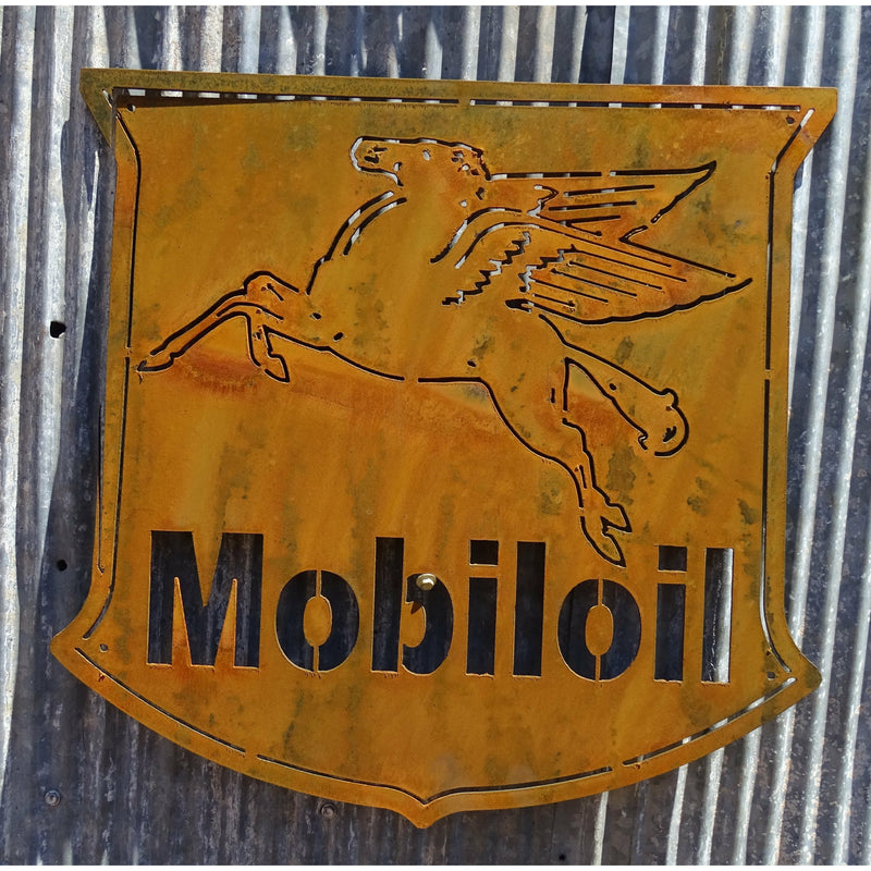Mobil Oil Shed Sign Metal Wall Art-Old n Dazed