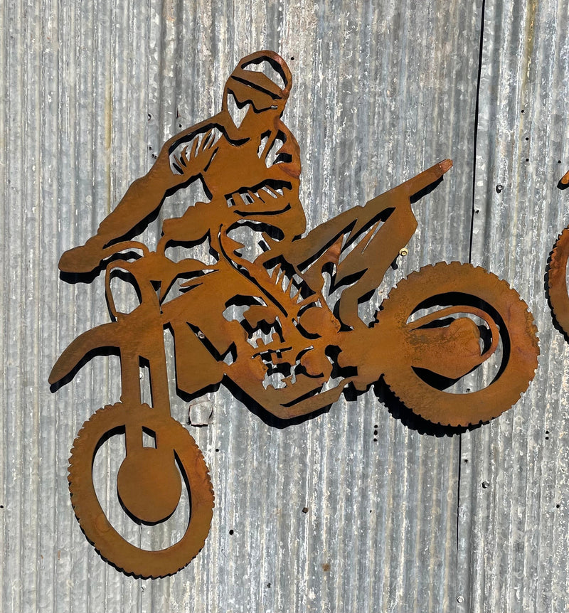 Motor Bike - Dirt Bike Metal Wall Art-Old n Dazed