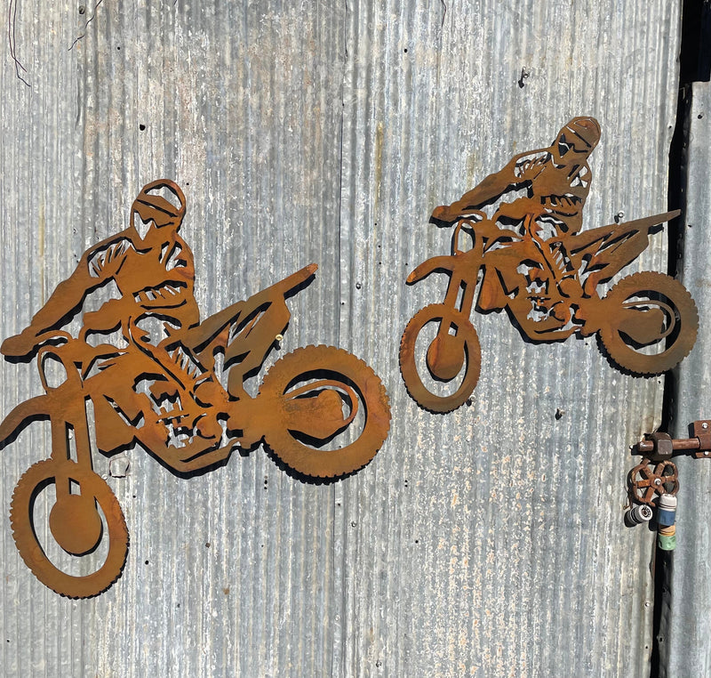 Motor Bike - Dirt Bike Metal Wall Art-Old n Dazed