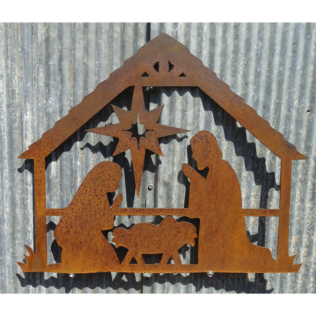 Nativity Scene Metal Wall Art-Old n Dazed