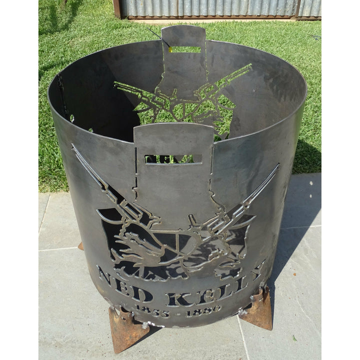 Ned Kelly Round Fire Pit-Old n Dazed