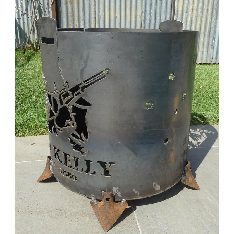Ned Kelly Round Fire Pit-Old n Dazed