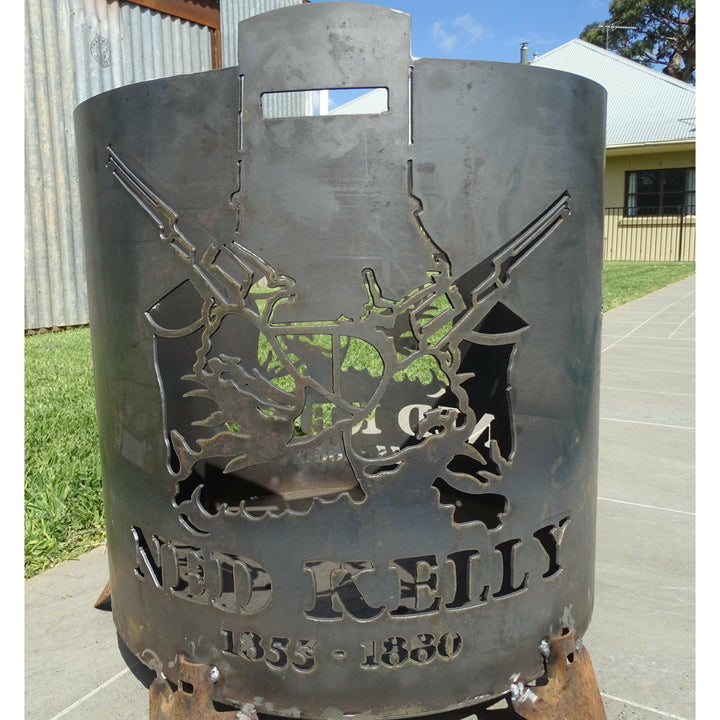 Ned Kelly Round Fire Pit-Old n Dazed