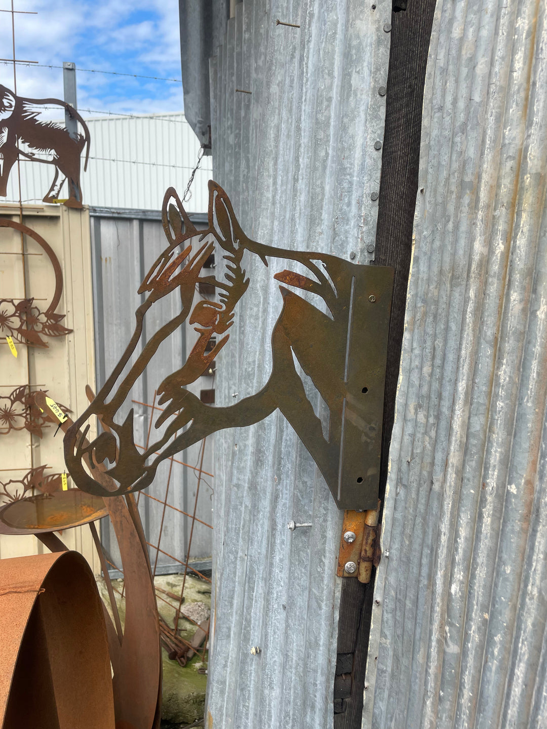 Peek a Boo Horse - Metal Animal Garden Art-Old n Dazed