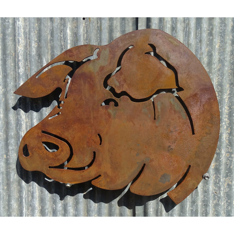 Pig Face Metal Wall Art-Old n Dazed