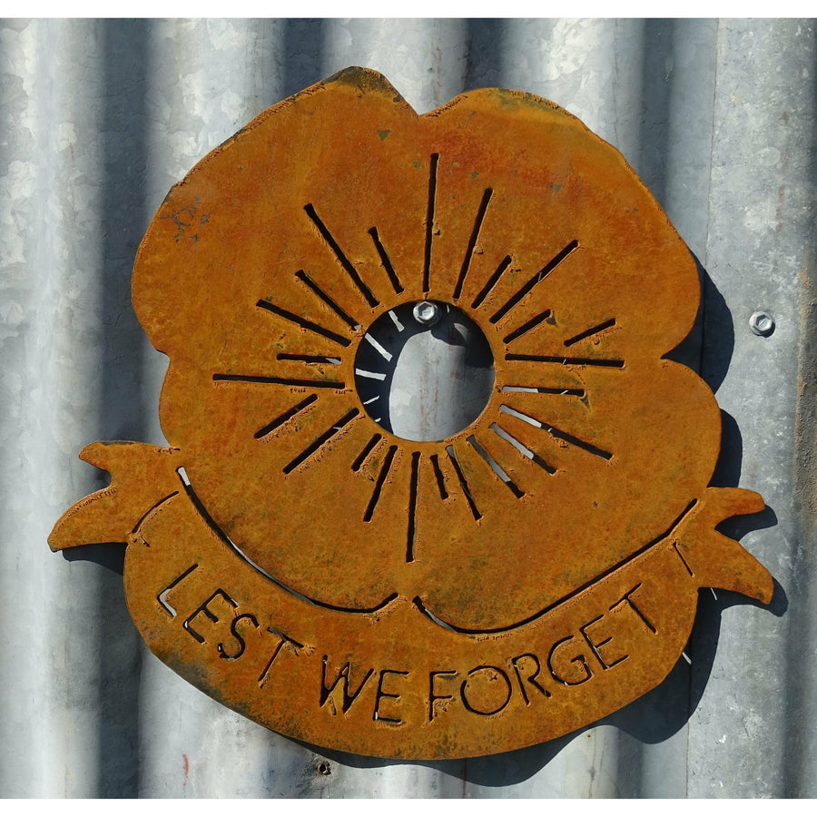 Poppy Lest we forget Metal Wall Art-Old n Dazed