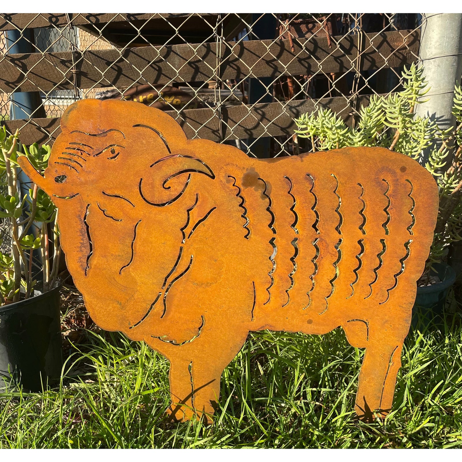 Ram Metal Garden art Farm-Old n Dazed