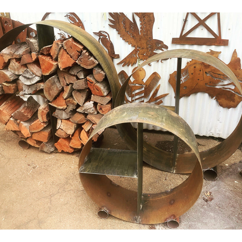 Round Firewood Storage Rack-Old n Dazed