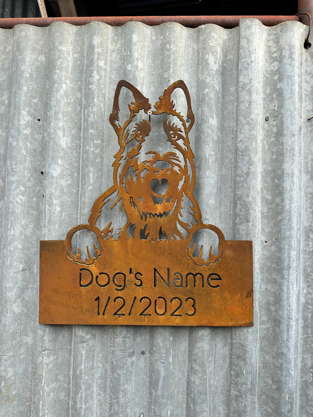 Scottish Terrier - Dog Memorial Plaque - Metal Art-Old n Dazed