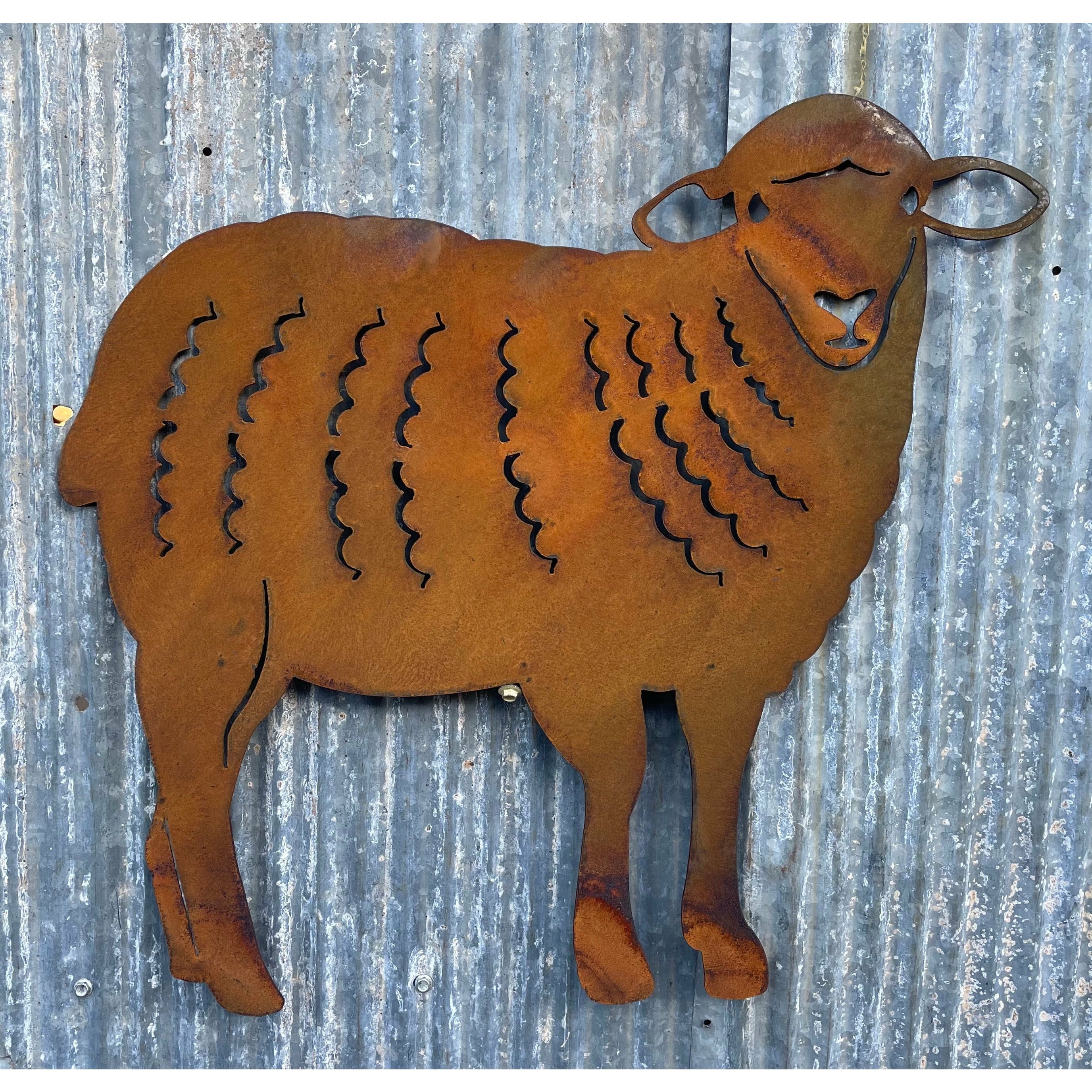 Sheep Farm Metal Wall Art Old n Dazed