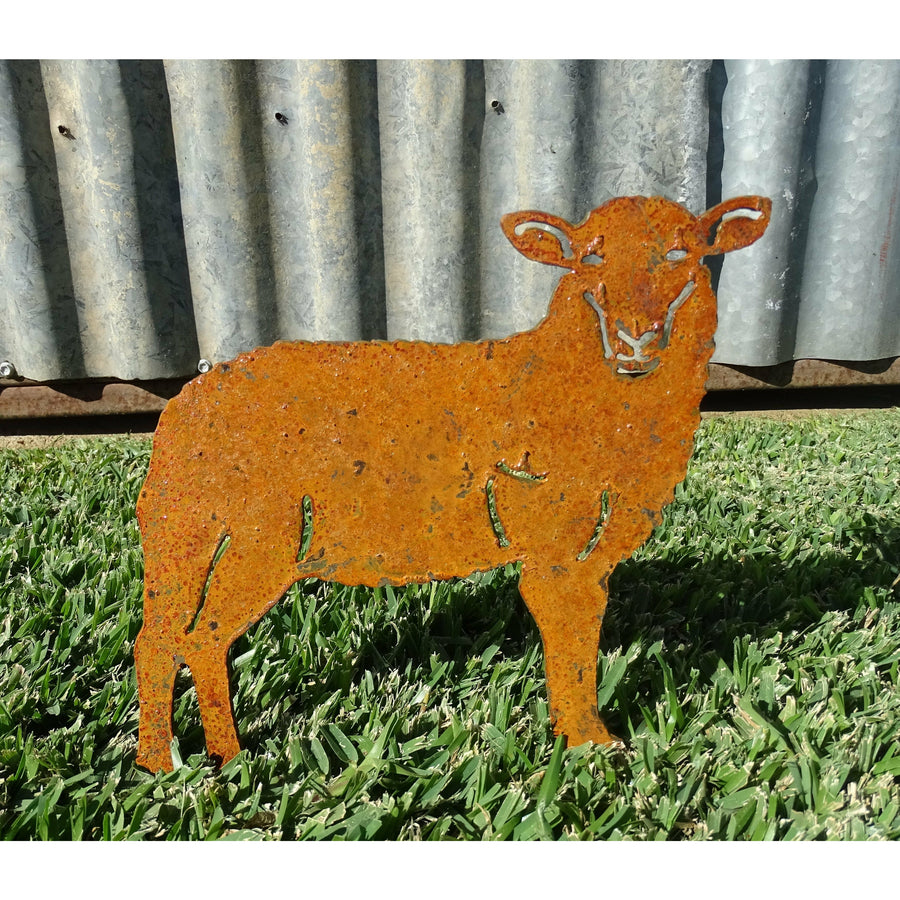 Sheep Metal Garden Art-Old n Dazed