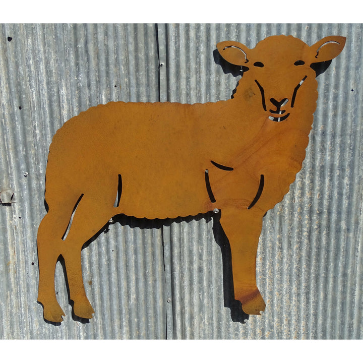 Sheep Metal Wall Art-Old n Dazed