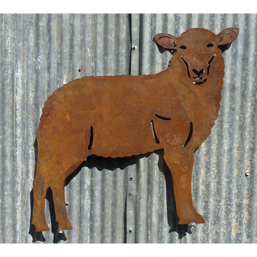 Sheep Metal Wall Art-Old n Dazed