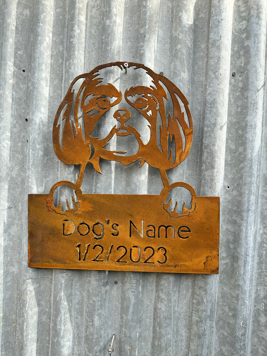 Shih Tzu - Dog Memorial Plaque - Metal Art-Old n Dazed