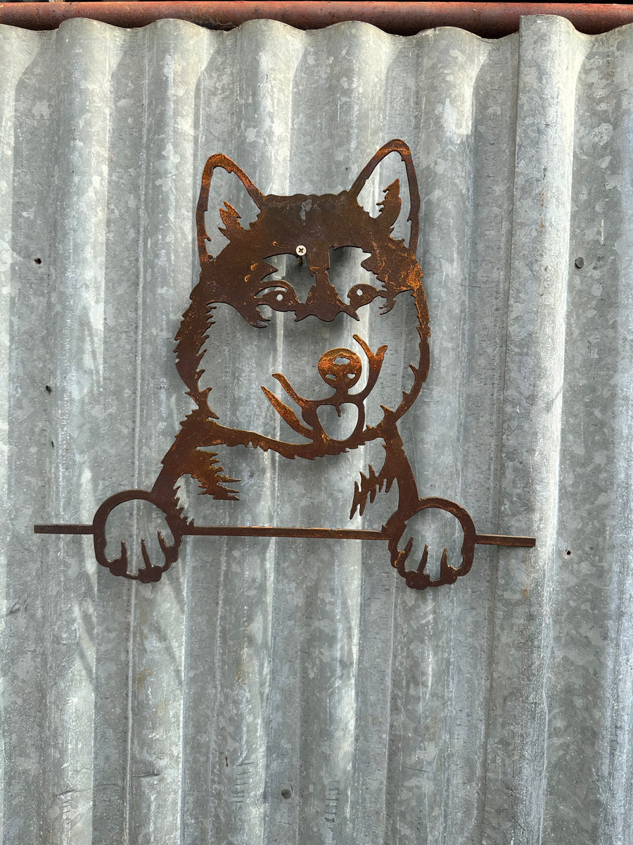Siberian Husky - Dog Memorial Plaque - Metal Art-Old n Dazed