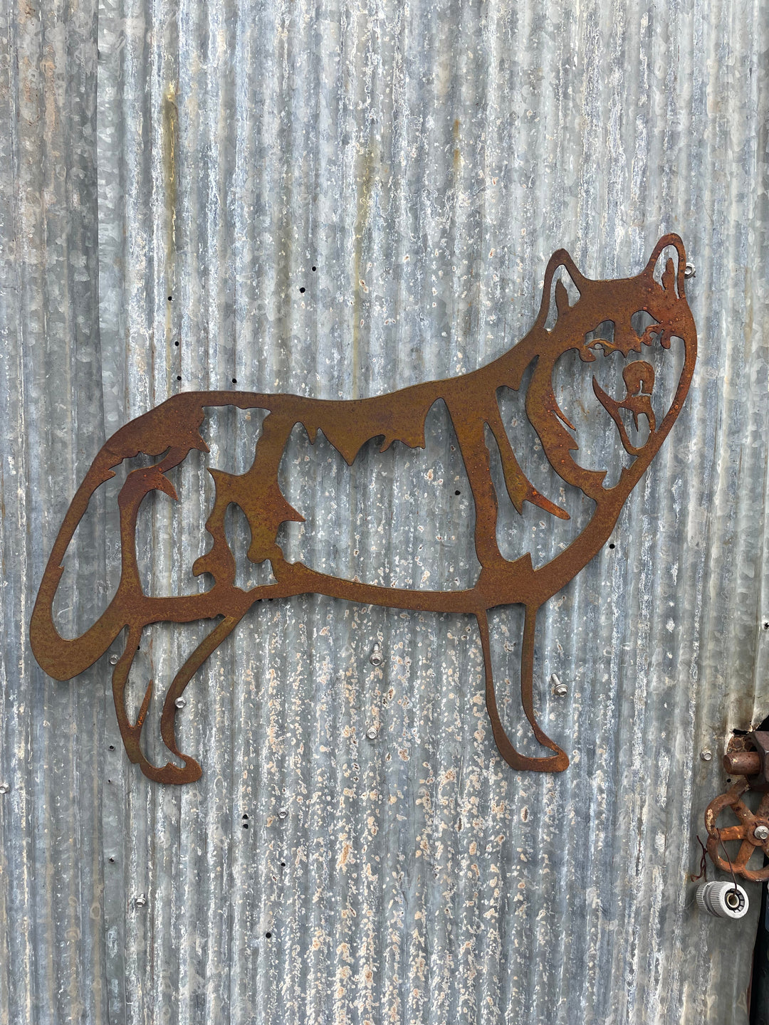Siberian Husky Metal Wall Art - Dog Garden Art-Old n Dazed