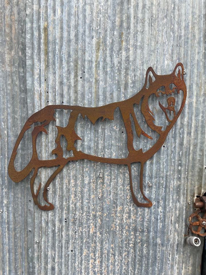 Siberian Husky Metal Wall Art - Dog Garden Art-Old n Dazed