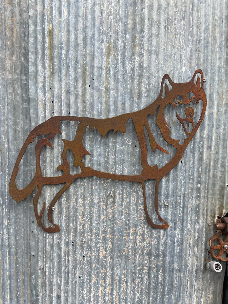 Siberian Husky Metal Wall Art - Dog Garden Art-Old n Dazed