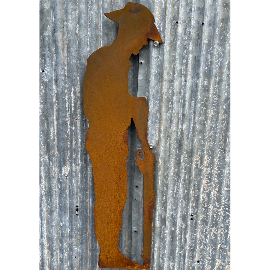 Soldier Lest We Forget Metal Wall Art-Old n Dazed