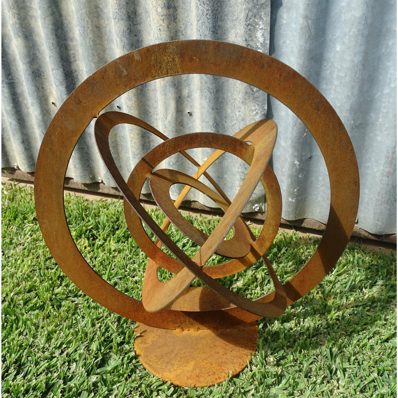 Sphere (3 sizes available) Metal Garden Art-Old n Dazed